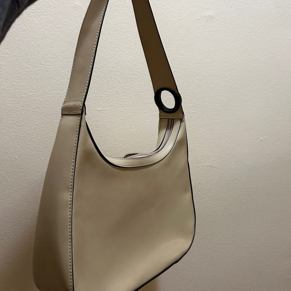 Oroton Cream Crescent Shoulder Bag with dust bag
